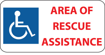 Area of Rescue Assistance Signage