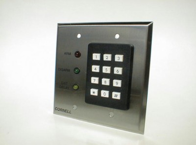 Keypad, Zone Control  with Arm/Disarm and Exit Time Delay on Two Gang Plate