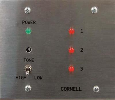 Annunciator, 3 Zone on 2 Gang Stainless Steel Plate
