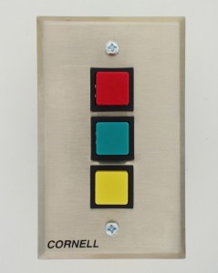 Status Switch, Three Push Button Switches on Single Gang Plate