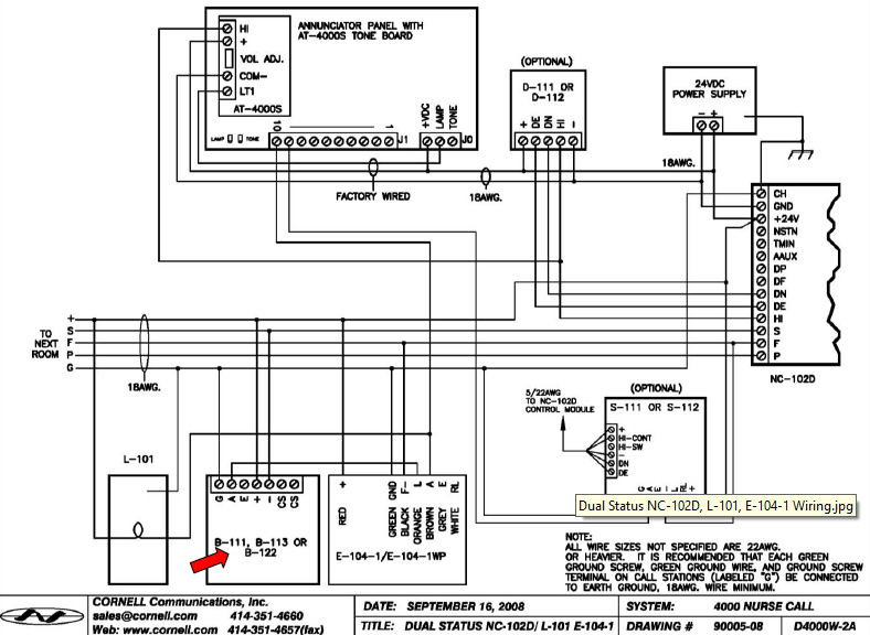 Cornell Nurse Call Wiring Diagram - Wiring Diagram