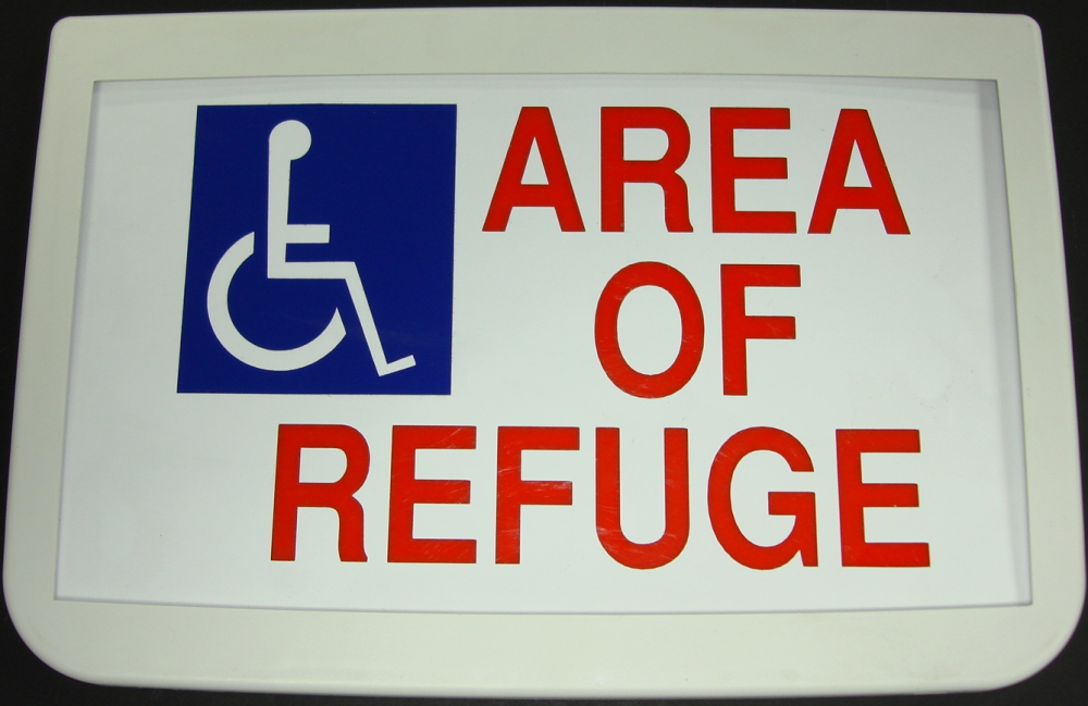 Sign, Electric, Area of Refuge, 1 Side