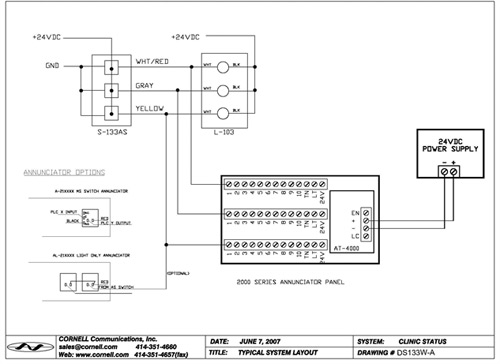 Annunciator Panels | Cornell Communications Emergency Call ... single schematic switch wiring 