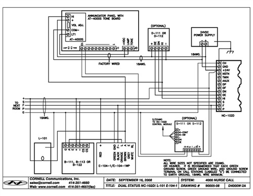 Nurse Call System Duty Stations | Normal/Emergency Call ... m and s intercom wiring diagrams 