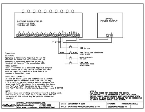 Cornell Nurse Call Wiring Diagram - General Wiring Diagram